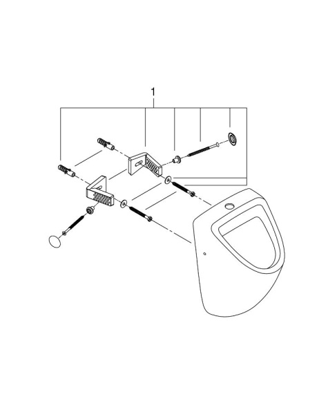 Писсуар подвесной Grohe Bau Ceramic 39439 000 (39439000)
