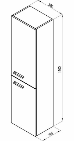 Пенал Ravak SB Chrome 39 L X000000966
