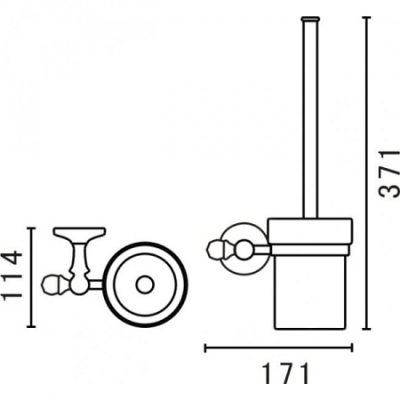 Держатель ёршика настенный Art&Max AM-E-2681AL
