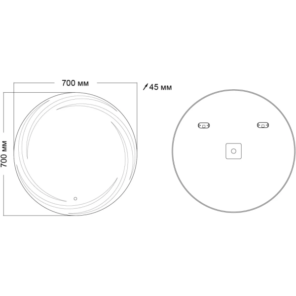 Зеркало (70х70) Grossman Arma 157070 с сенсорным выключателем