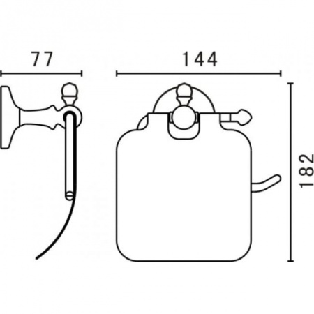 Держатель туалетной бумаги Art&Max AM-E-2683AL