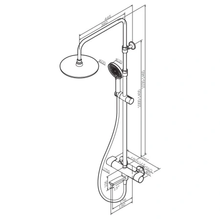Душевая система AM.PM X-Joy F0785A544 бронза