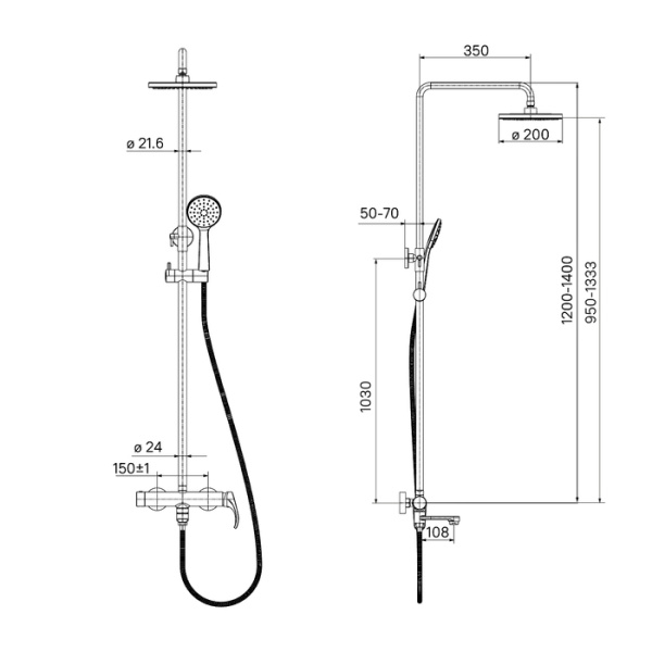 Душевой гарнитур IDDIS Joker (JOKSB1Fi06)