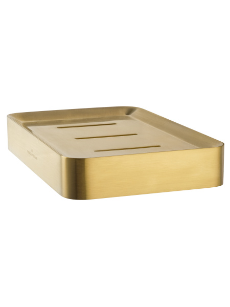 Мыльница с держателем WONZON & WOGHAND LOTTE, брашированное золото WW-8324-BG