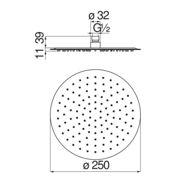Верхний душ Nobili AD139/121CR