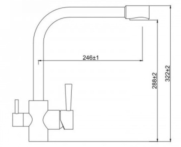 Смеситель для кухонной мойки  KAISER Merkur (26044-8)