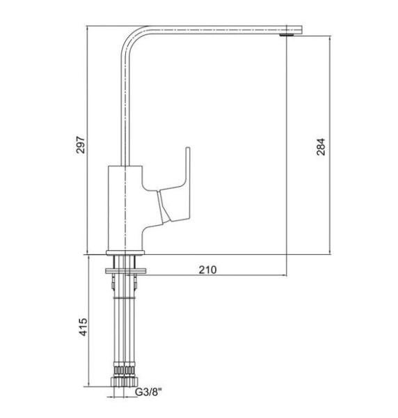 Смеситель для кухни E.C.A. Tiera 103518123EX Смеситель для кухни E.C.A. Tiera 103518123EX