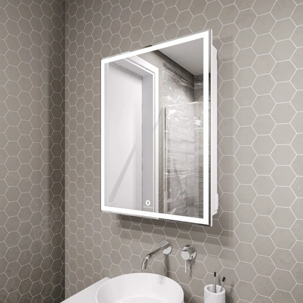 Зеркало-шкаф (60х80) Grossman Меркадо 206018 с LED подсветкой правая