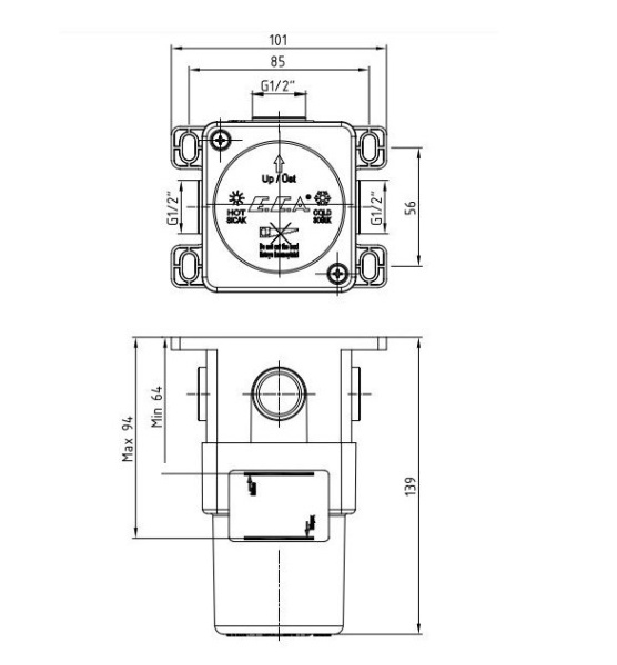 Встраиваемый механизм E.C.A. 102166102C1EX