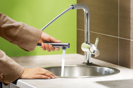 Смеситель однорычажный для мойки, DN 15 Grohe Minta 32168 DC0 (32168DC0) суперсталь