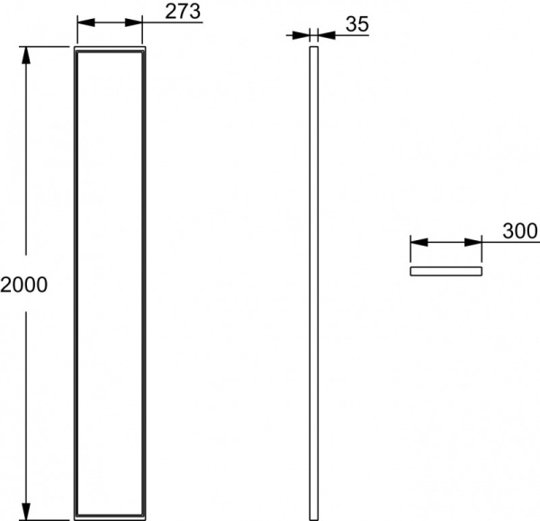 Душевая перегородка Jacob Delafon Nouvelle Vague (30x200) E94WI30-B1