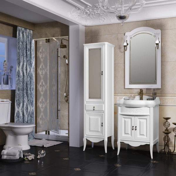 Пенал Opadiris Лоренцо, белый матовый, левый Z0000008217