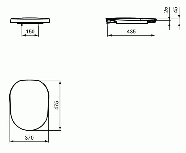 Крышка-сиденье Ideal Standard  Tonic K706101