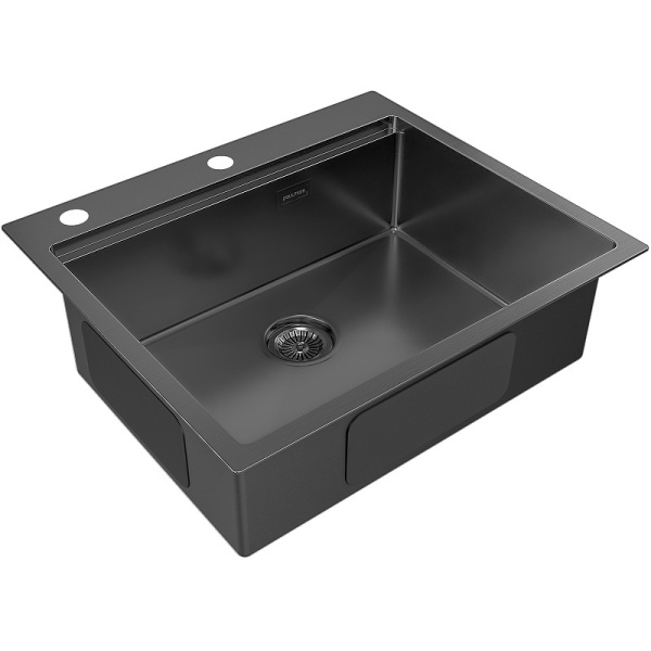 Кухонная мойка Paulmark  Brim-PRO PM705951-GM вороненая сталь