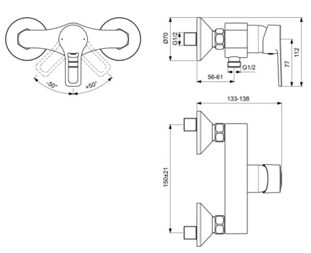 Смеситель для душа Vidima Hype BA398AA