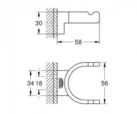 Двойной крючок GROHE Selection 41049 DC0 (41049DC0) суперсталь