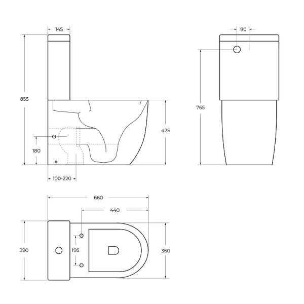 Унитаз компакт BelBagno Senso-R BB2141CPR/SC без бачка с сиденьем микролифт