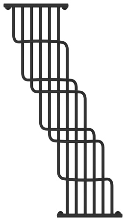 Полотенцесушитель Водяной Сунержа Нега (170х100) Темный Титан Муар 15-0225-1710