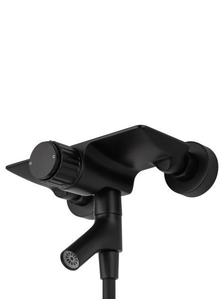 Смеситель для ванны с душем WONZON & WOGHAND CLICK, черный матовый WW-FE05L221-MB