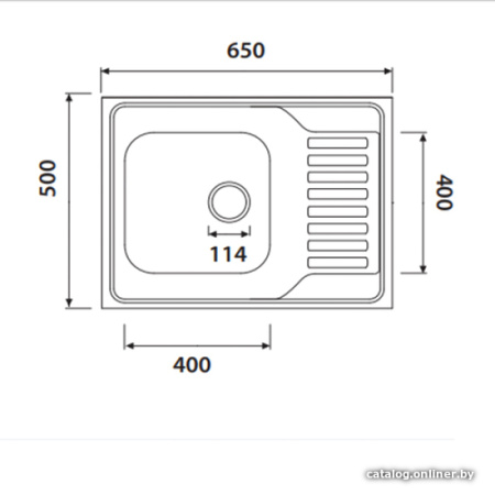 Кухонная мойка KAISER KSS нержавеющая сталь (KSS-6550L)