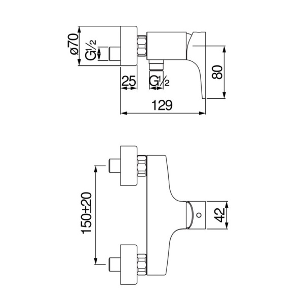 Смеситель для душа Nobili Yoyo YO126130CR Смеситель для душа Nobili Yoyo YO126130CR