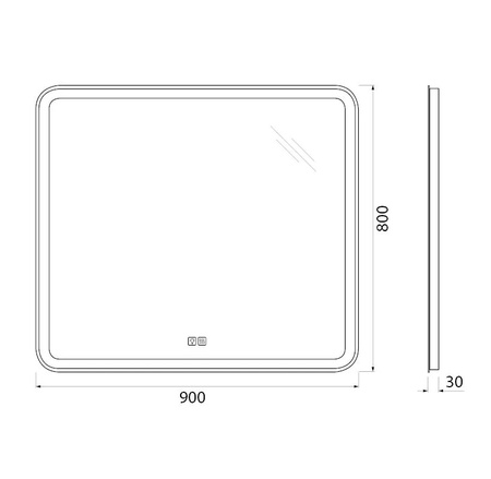 Зеркало BelBagno SPC-900-800-LED