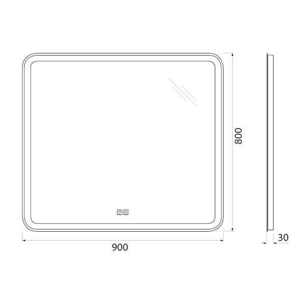 Зеркало BelBagno SPC-900-800-LED