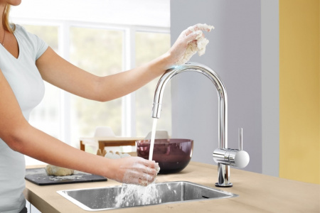 Сенсорный однорычажный смеситель для мойки 1/2“ Grohe Minta Touch 31358 DC0 (31358DC0)