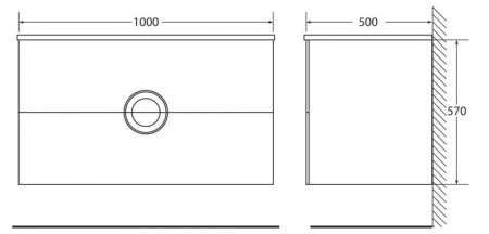 Раковина (100х50) Belbagno Onda BB1000/500-LV-MR-OND