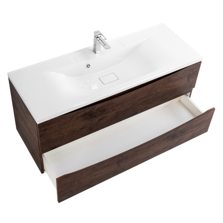 Тумба  под раковину подвесная с двумя выкатными ящиками BelBagno MARINO-1100-2C-SO-RW-P Rovere Moro