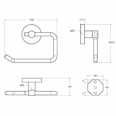 Держатель для туалетной бумаги CEZARES RELAX-PH1-01