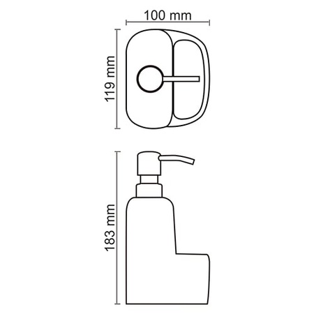 Дозатор с емкостью для губки WasserKRAFT K-8499
