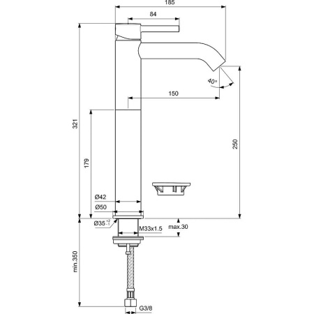 Смеситель для раковины Ideal Standard CERALINE BC269XG