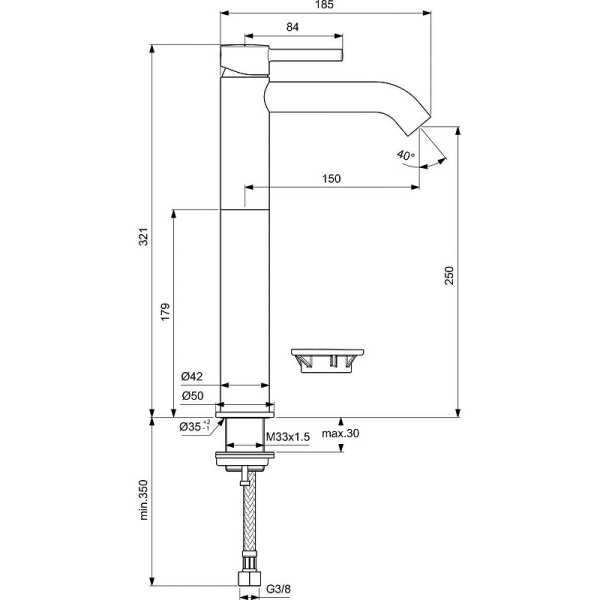 Смеситель для раковины Ideal Standard CERALINE BC269XG