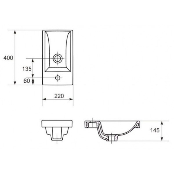 Раковина Misty Cersanit COMO 40  S-UM-COM40/1-w