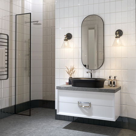 Раковина накладная (60x47) Kerama Marazzi Canaletto CN.wb.65\BLK.M