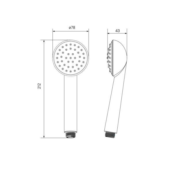 Ручная лейка Milardo Niagara хром (NIA1F78M18)