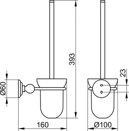 Ёршик настенный Keuco Astor 02164 019000 (02164019000) хром