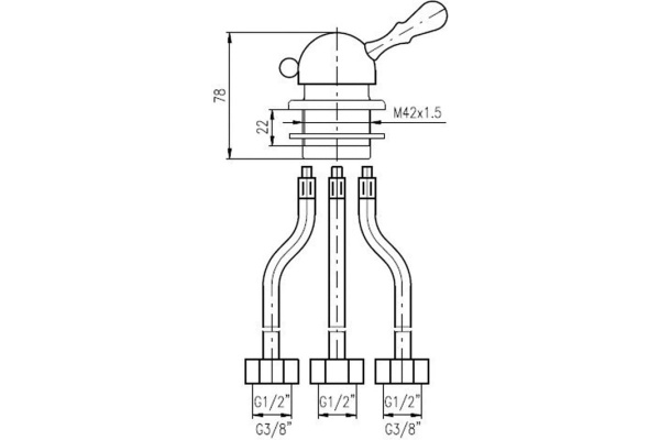 Смеситель на борт ванны Rav Slezak Labe L468.5SM
