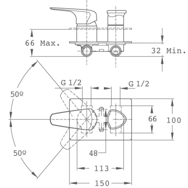 Смеситель для ванны Teka Itaca 671710200