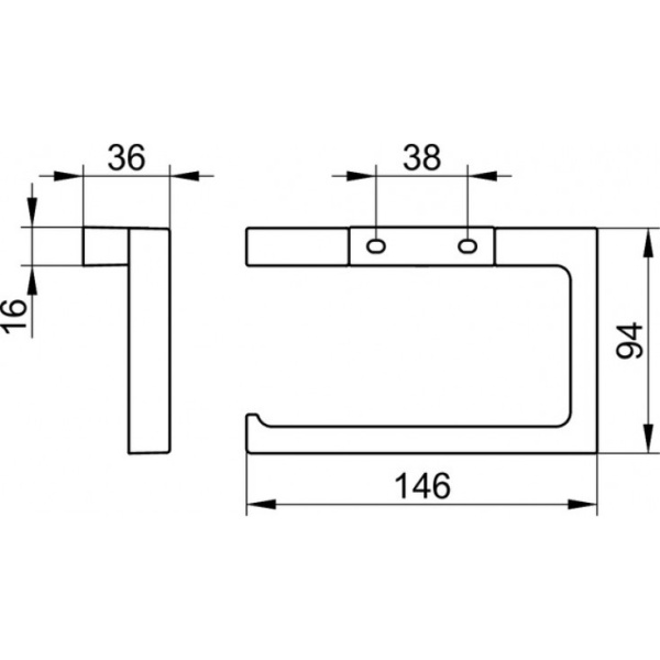 Держатель туалетной бумаги Keuco Edition 11, 11162 010000 (11162010000) хром 