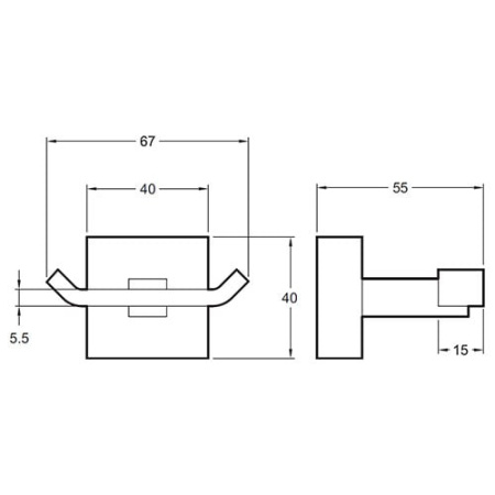 Крючок двойной Jacob Delafon Mecanique E77867-CP