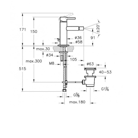 Смеситель для биде Vitra Origin A4255929