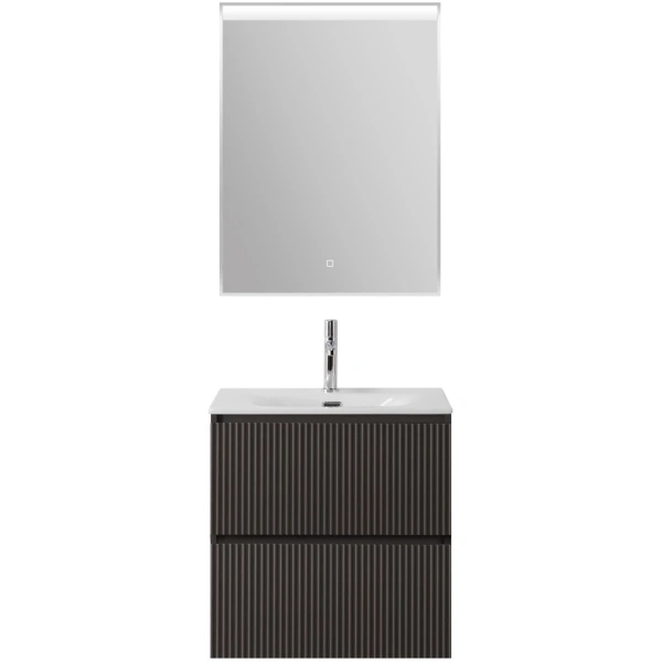 Тумба под раковину 50 BelBagno Uno UNO-MINI-500-2C-SO-GSO темно-серый матовый, без раковины