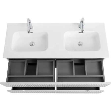 Тумба под раковину Cezares DUET-N-1200-4C-SO-2-BL Bianco Lucido