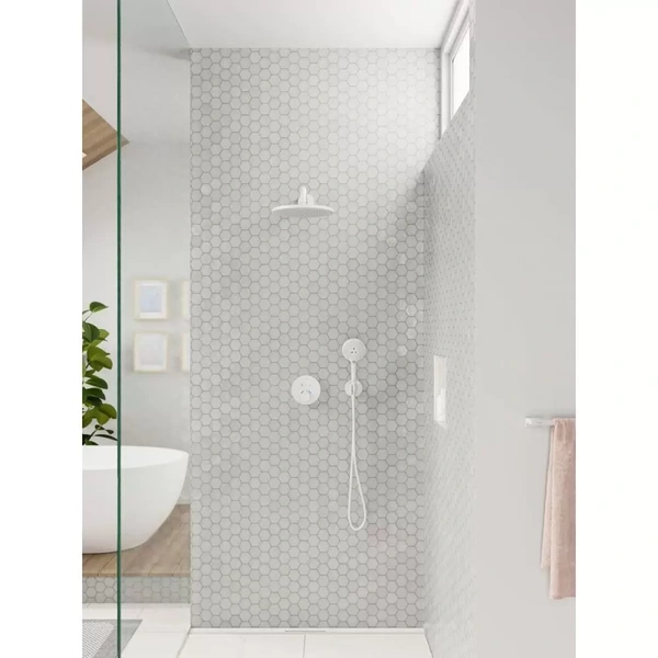 Верхний душ hansgrohe Croma 280 1jet EcoSmart 26221700 белый матовый