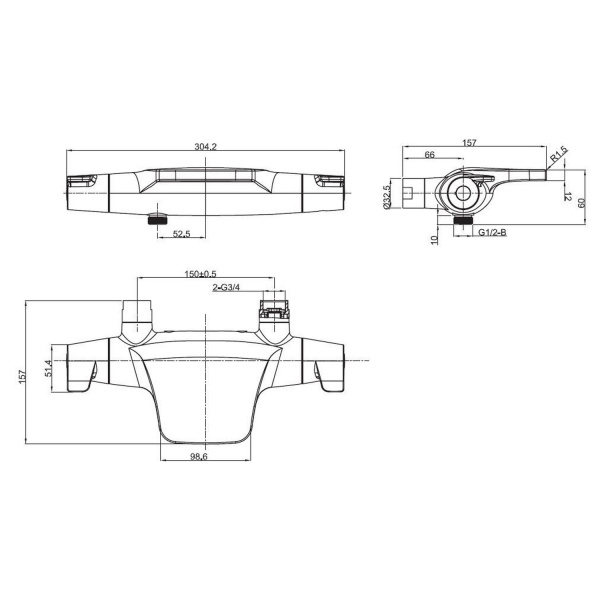 Термостат для ванны ESKO Mikros T5054
