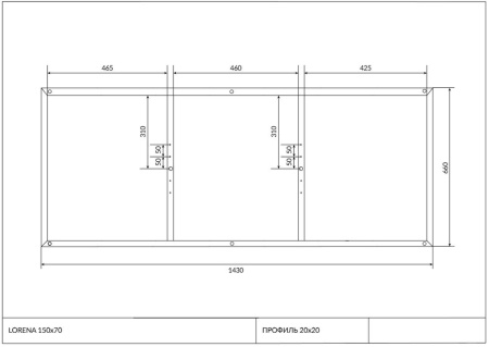 Рама для ванны Cersanit LORENA 150 K-RW-LORENA*150n