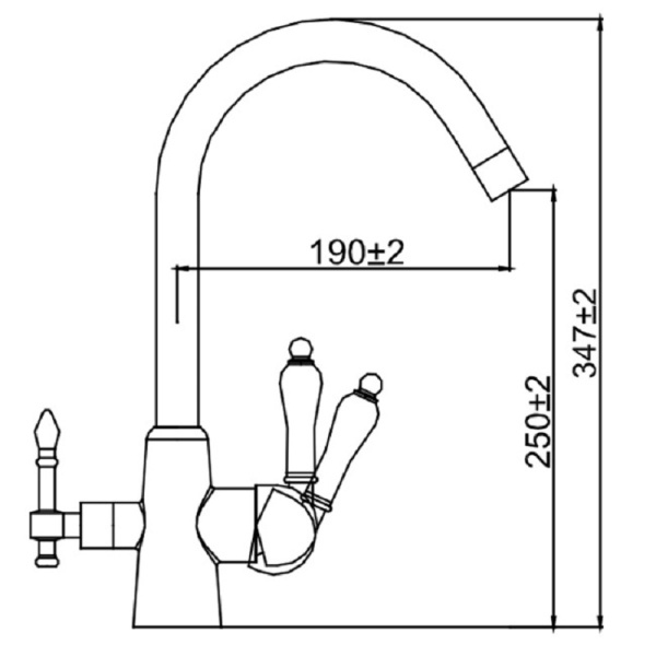 Смеситель для кухонной мойки  KAISER Vincent (31744-5)