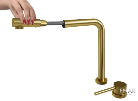 Смеситель для кухни EMAR ЕС - 7027 PVD Golden